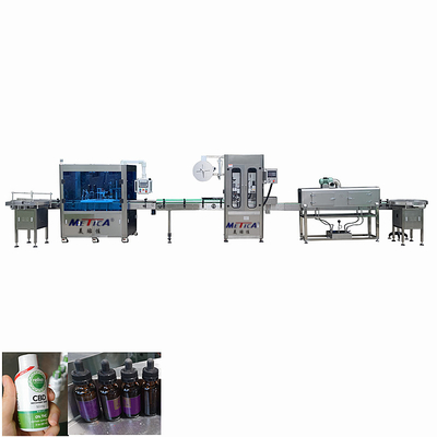 สายการผลิตขวด Cbd ขนาด 10 มล. การติดฉลากขวดบรรจุน้ำมันเครื่อง
