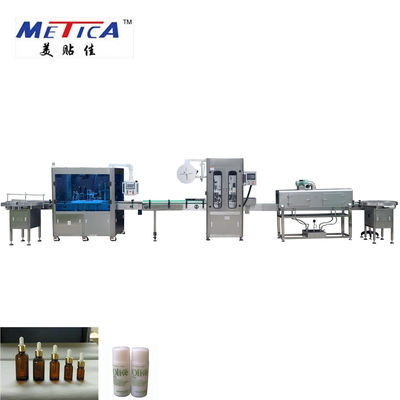 เครื่องบรรจุขวดและติดฉลากน้ำมัน METCA CBD 0.6-0.8Mpa เครื่องบรรจุขวดแก้ว