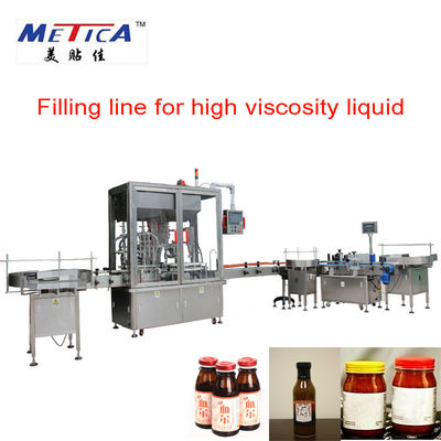 SS316 Pet Bottling Line ซอสมะเขือเทศแยมเครื่องบรรจุ 9000mm Length